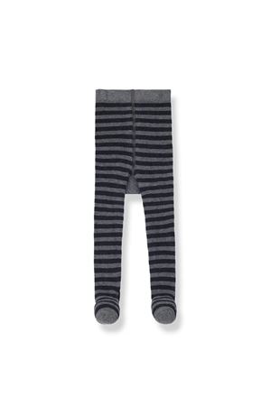 Warm grey striped cotton collant 1+IN THE FAMILY KIDS | DAFNEANTHRACITE